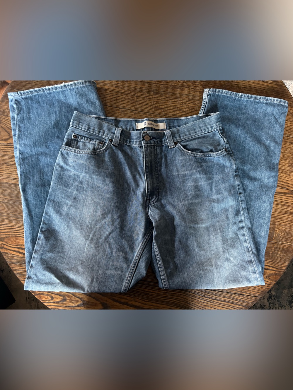 Classic Men's GAP Light Blue Denim Jeans - Y2K 34x34